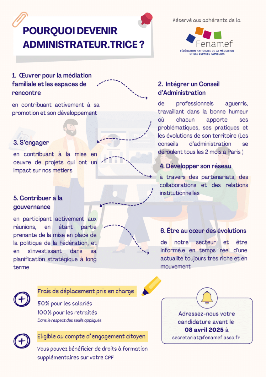 Pourquoi devenir administrateur.trice à la Fenamef ? 